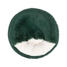 Hooded Donut Faux Fur Dog Bed